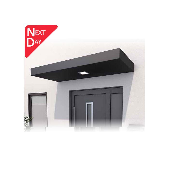 BS250 Aluminium Canopy - 250x90cm plus LED light - No internal drainage - RAL7016 Anthracite Grey