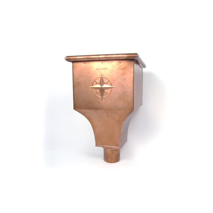 Copper Hopper Head 250w x 250d x 390h with 80mm Outlet