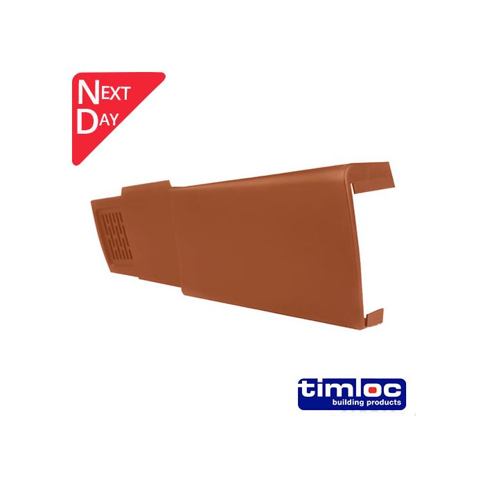 Dry Fix Verge for Profiled Tile Left Hand Unit - Terracotta