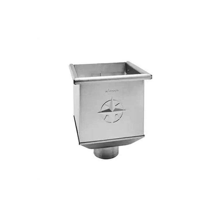 Galvanised Steel Hopper Head 230w x 230d x 300h with 80mm Outlet