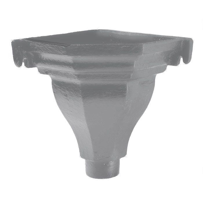 H1 Hargreaves Foundry Cast Iron Corner Hopper - 65mm outlet - 305x197x210mm - Transit Primed