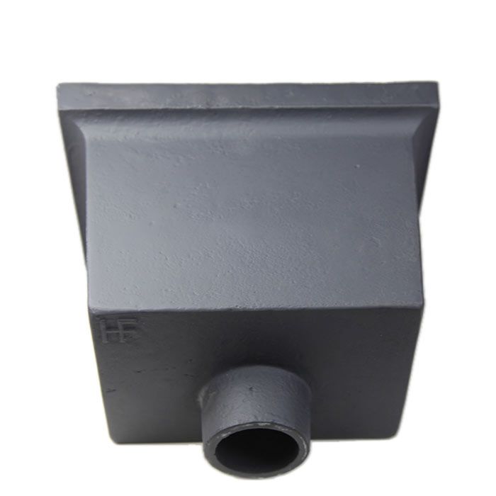 H460 Hargreaves Foundry Cast Iron Large Rectangular Plain Hopper - 75mm outlet - 305x250x200mm - Transit Primed