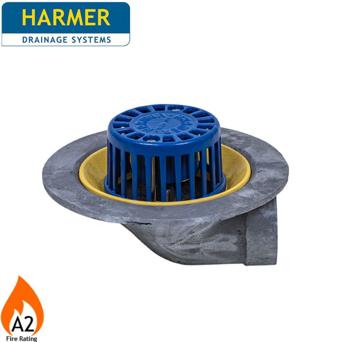 Harmer AV290 Aluminium Dome Grate Flat Roof Outlet with 90 Degree...