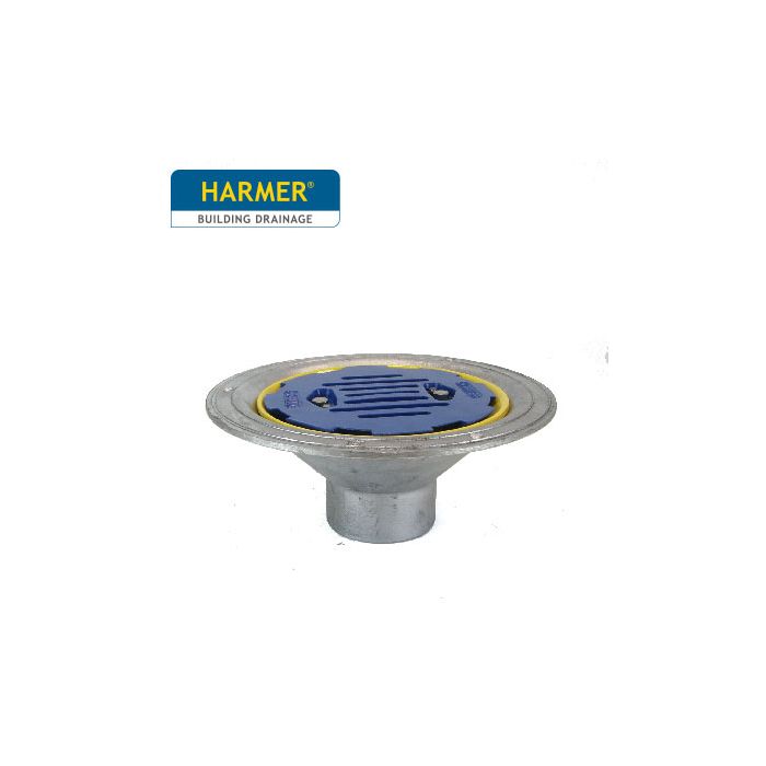 Harmer AV300T Aluminium flat Grate Flat Roof Outlet with Vertical 3"BSPT Thread