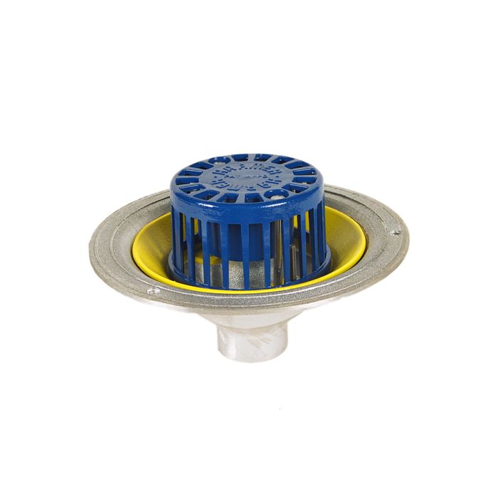 Harmer AV400T Aluminium Dome Grate Flat Roof Outlet with Vertical 4"BSPT Thread