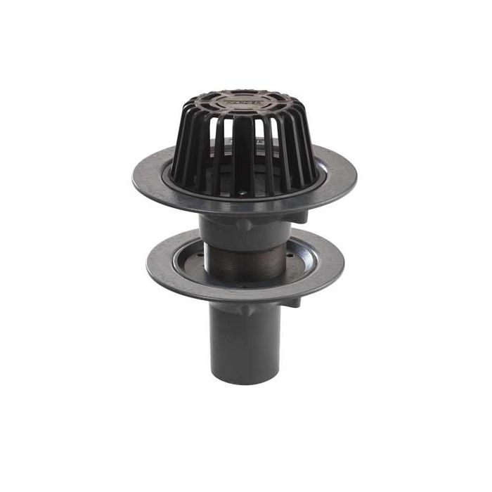 Harmer C400/D - 110mm Cast Iron Double Flange Vertical Outlet with Polypyrene Dome Grate