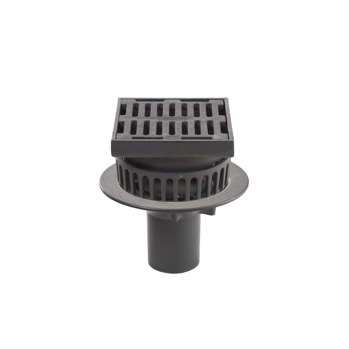 Harmer C400/ESD - 110mm Cast Iron Vertical Outlet, Extension Piece & Adjustable Square Grate