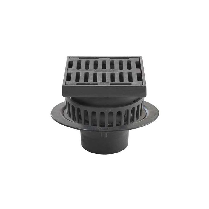 Harmer C400LT/ESD - Large Sump 4"BSP Thread Cast Iron Vertical Outlet, Extension Piece & Adjustable Square Grate