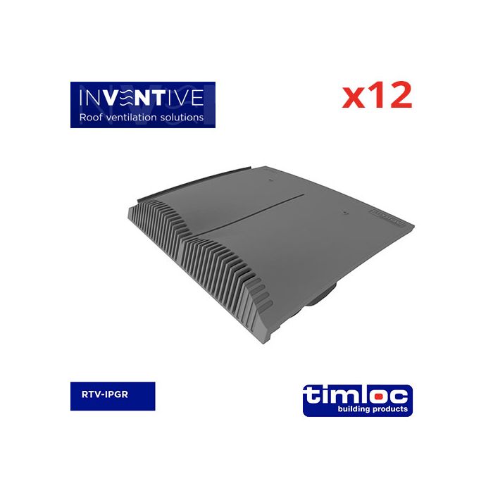 Interlocking Plain Tile Vent Grey - pack of 12