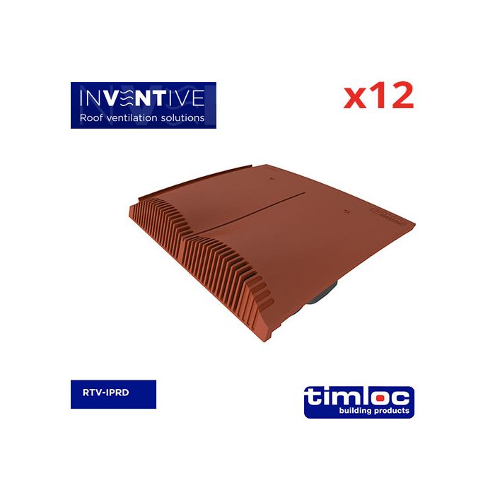 Interlocking Plain Tile Vent Red - pack of 12