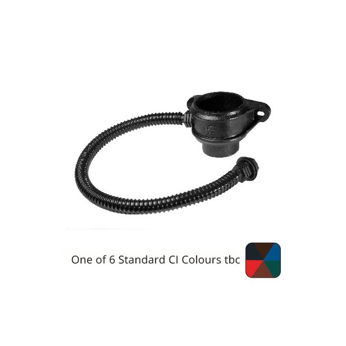 Left-hand 65mm (2.5") Cast Iron Downpipe Rainwater Divertor - One of 6 CI Standard RAL Colours TBC