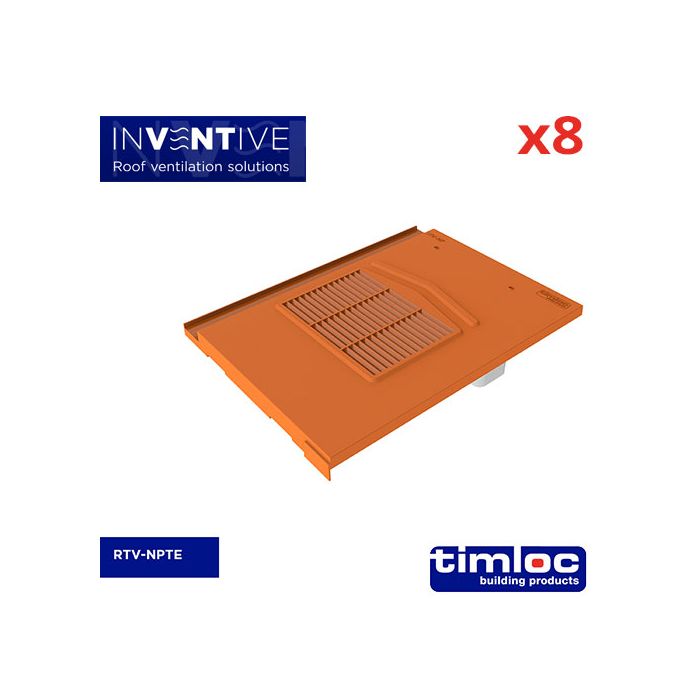 Non-Profile Tile Vent Terracotta - pack of 8