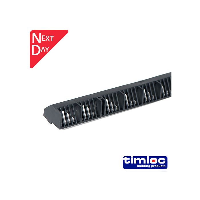 Over Fascia Vent Strip 10mm Airflow 1m - Black 