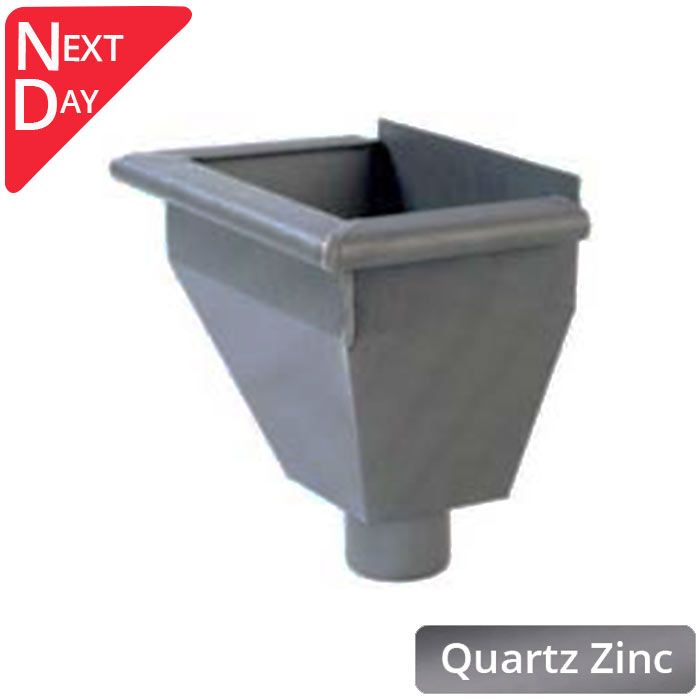 Quartz Zinc Long Hopper Head with 100mm Outlet 