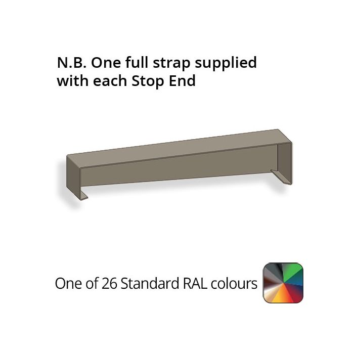 422mm  Aluminium Sloping Coping (Suitable for 331-360mm Wall) - Right-hand Stop End - Powder Coated Colour TBC