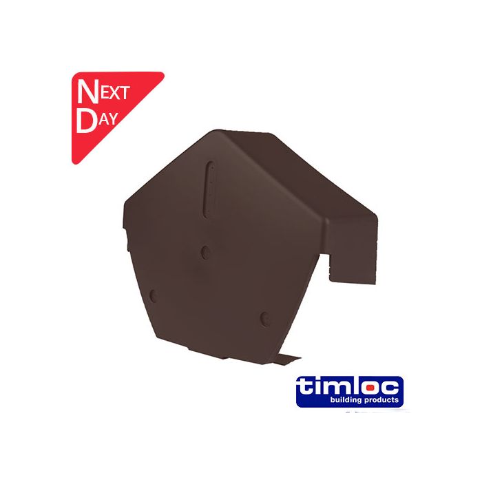 Universal Dry Fix Angled Ridge End Cap - Brown 