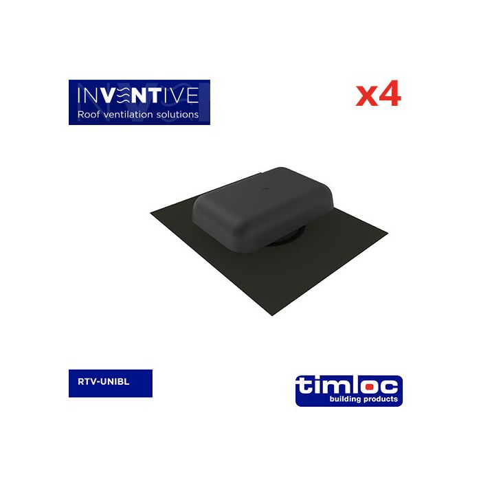 Universal Tile Vent Black - pack of 4