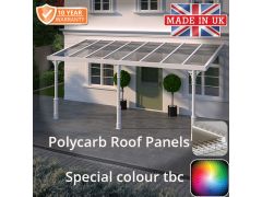 6x3m Heritage Aluminium Veranda - Special Colour -TBC - 3 Posts - Opal Polycarbonate Roof Panels