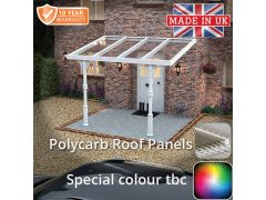 3x3m Heritage Aluminium Veranda - Special Colour -TBC - 2 Posts - Opal Polycarbonate Roof Panels