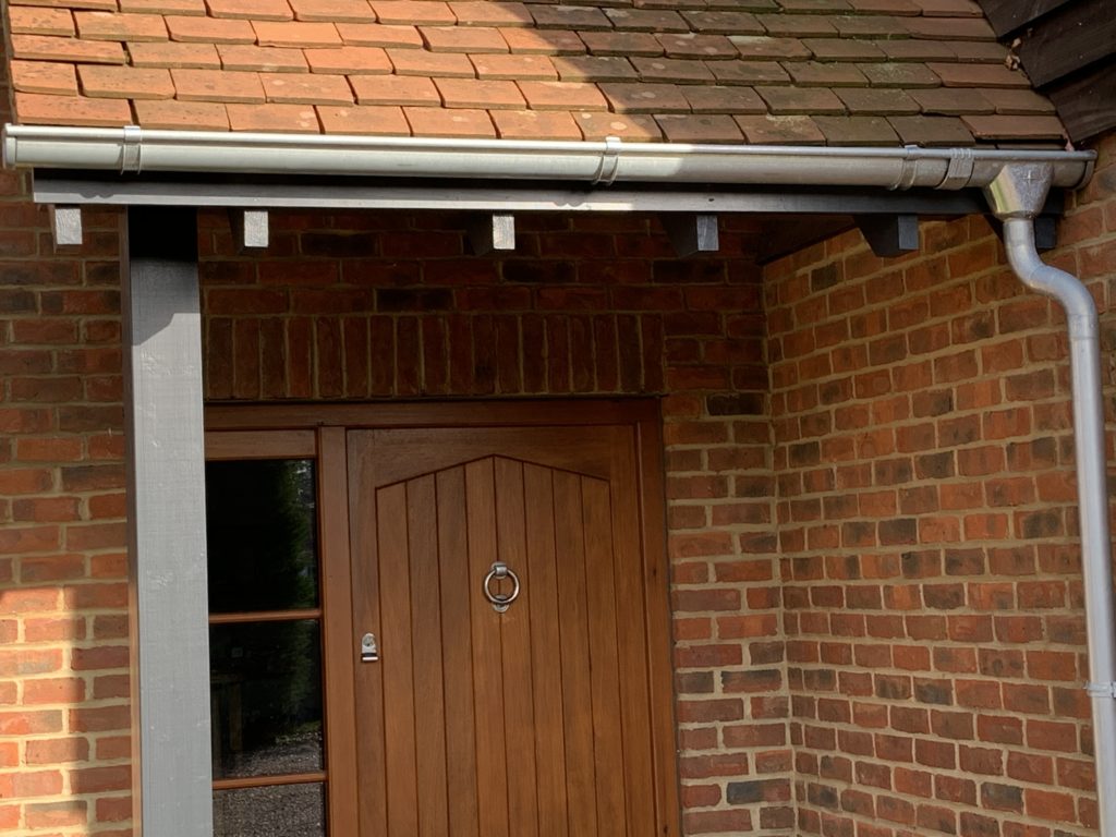 Tadley, Hampshire customer's finished Galvanised Steel rainwater system case study image 001