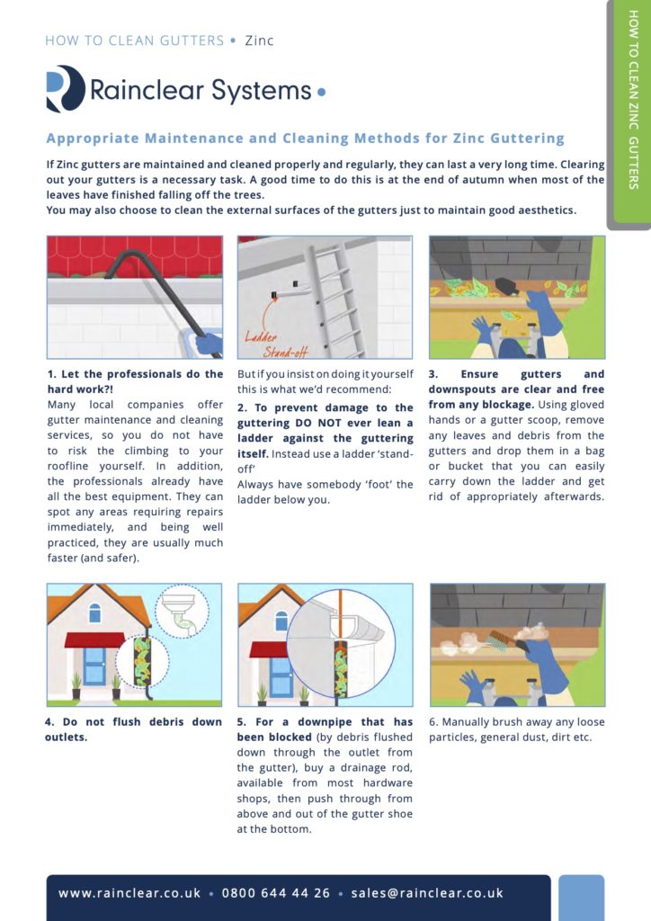 How to Clean Zinc Gutters Guidance