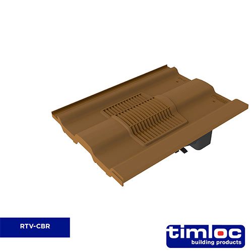 The InVentive Castellated Roof Tile Vent from Timloc in Brown