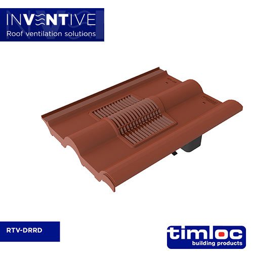 The InVentive Double Roman Roof Tile Vent from Timloc in Red