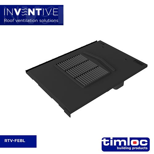 The InVentive Flat Edge Roof Tile Vent from Timloc in Black