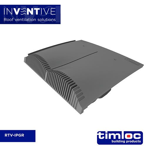 The InVentive Interlocking Plain Roof Tile Vent from Timloc in Grey