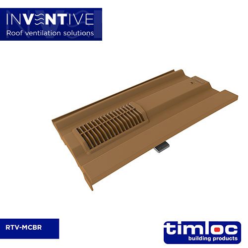 The InVentive Mini Castellated Roof Tile Vent from Timloc in Brown