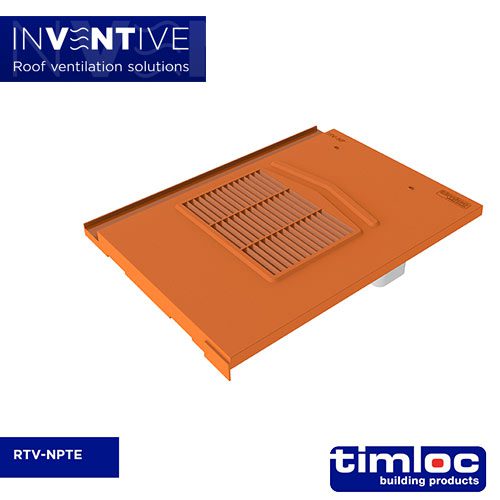 The InVentive Non-Profile Roof Tile Vent from Timloc in Terracotta