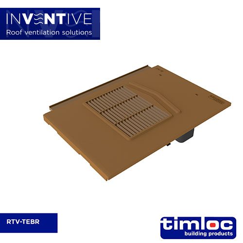 The InVentive Thin Leading Edge Roof Tile Vent from Timloc in Brown